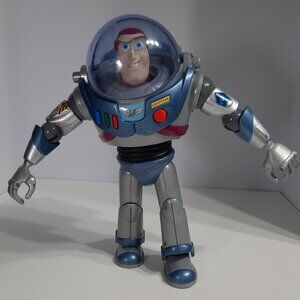 HTF 2000 Mattel Talking Battle Command Buzz Lightyear Toy Story 12” Figure